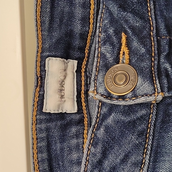 Hudson Bacara Crop Straight Cuffed Skinny Jeans - Picture 3 of 9